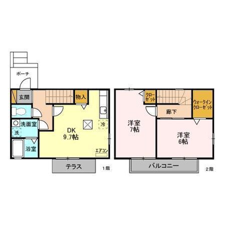 シャリテ南子安の物件間取画像